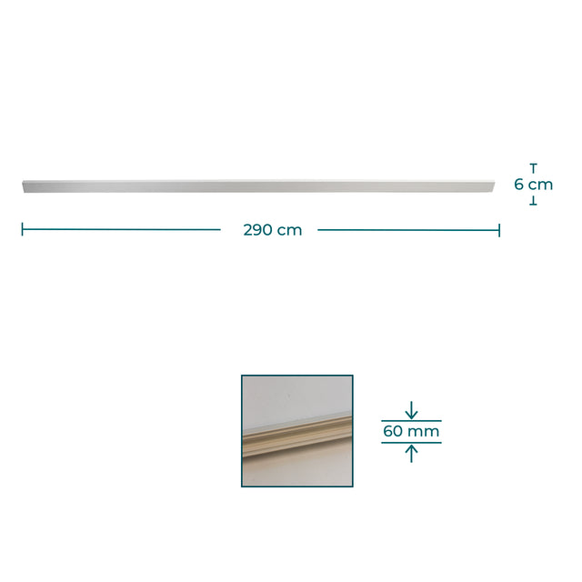 Canto para Painel ripado exterior WPC - Branco 2,9 metros