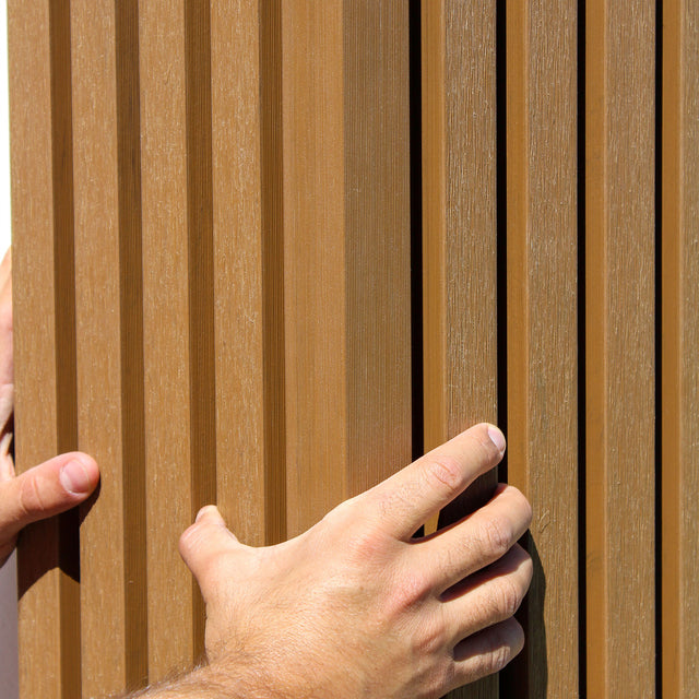 Canto para Painel ripado exterior WPC - Castanho 2,9 metros