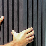 Canto para Painel ripado exterior WPC - Preto 2,9 metros
