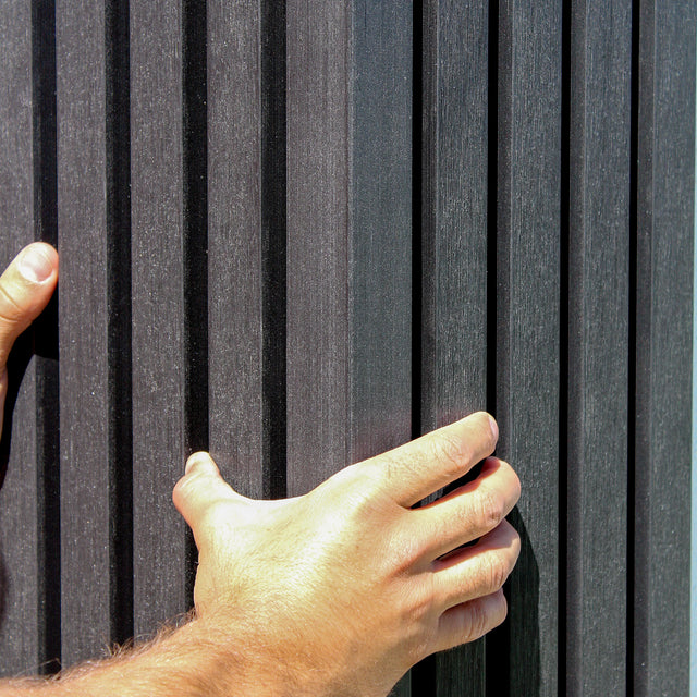 Canto para Painel ripado exterior WPC - Preto 2,9 metros