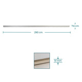 Acabamento para Painel ripado exterior WPC - Branco 2,9 metros