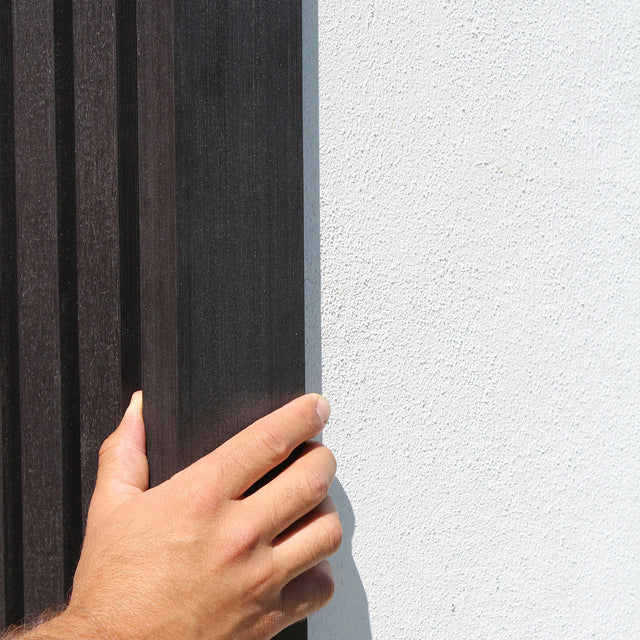 Acabamento para Painel ripado exterior WPC - Preto 2,9 metros