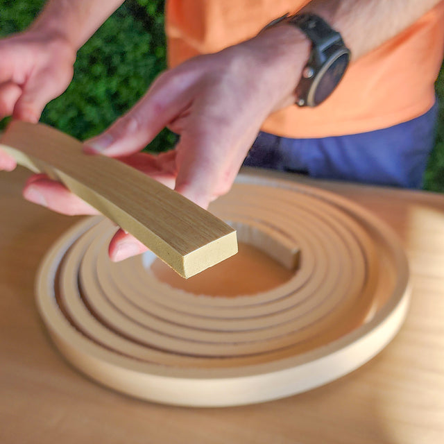 Ripa de acabamento para painel ripado autoadesivo - bege/castanho claro