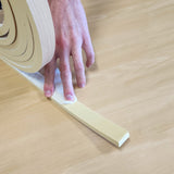 Ripa de acabamento para painel ripado autoadesivo - bege/castanho claro