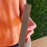 Ripa de acabamento para painel ripado autoadesivo - castanho