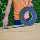 Ripa de acabamento para painel ripado autoadesivo - castanho