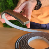 Ripa de acabamento para painel ripado autoadesivo - preto/castanho