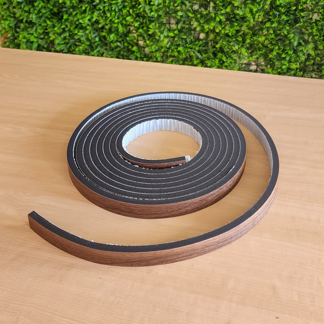 Ripa de acabamento para painel ripado autoadesivo - preto/castanho