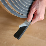 Ripa de acabamento para painel ripado autoadesivo - preto/castanho claro