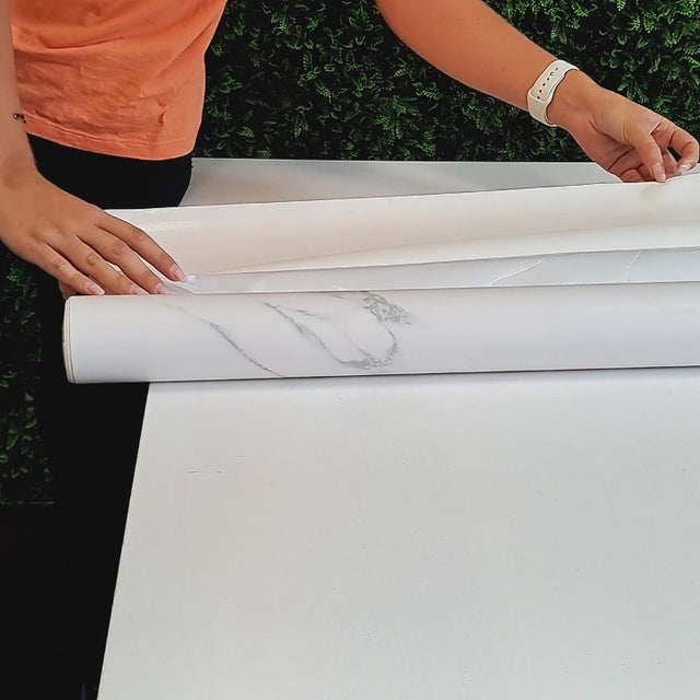 Rolo adesivo decorativo Mármore branco 90cm x 5m