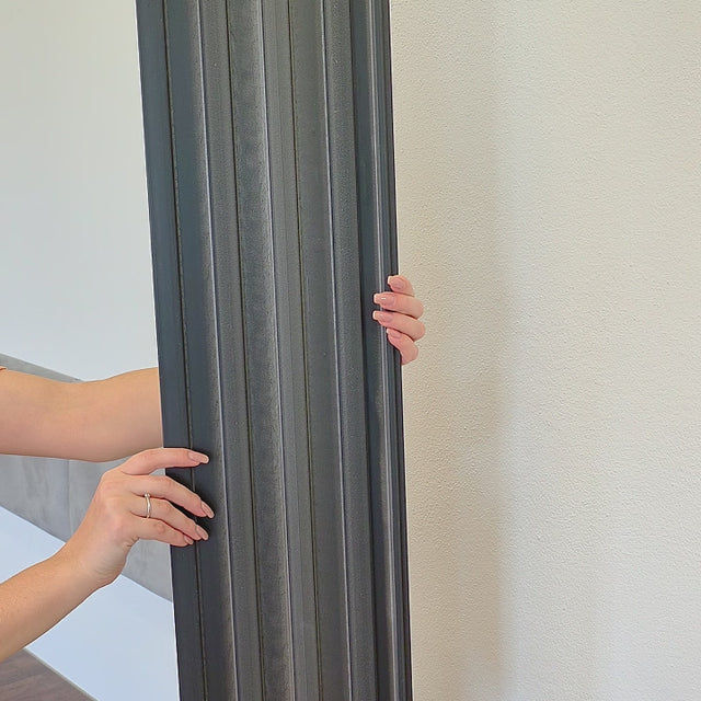 Painel ripado - ripa larga baixa - preto 2,49m