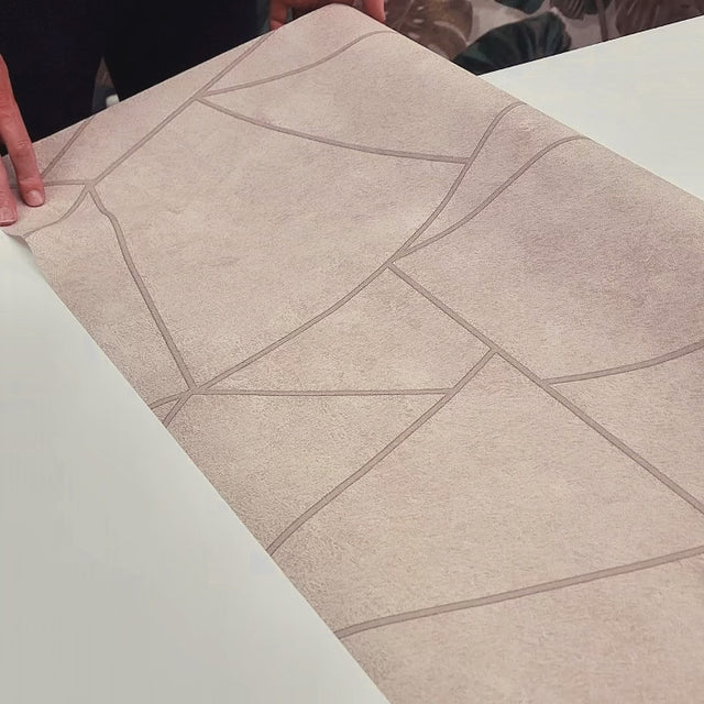 Papel de parede geométrico bege