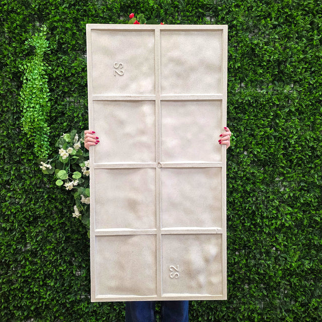 Painel de parede 3D efeito pedra branco 120cm x 60cm