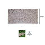 Painel de parede 3D efeito pedra taupe 120cm x 60cm