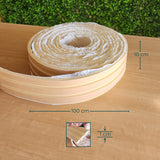 Painel ripado em rolo autoadesivo - bege/castanho claro