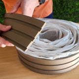 Painel ripado em rolo autoadesivo - castanho