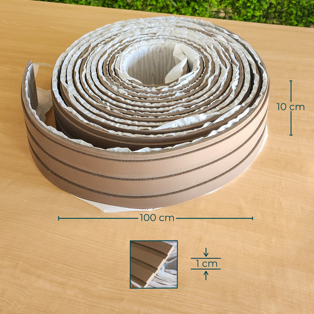 Painel ripado em rolo autoadesivo - castanho