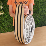 Painel ripado em rolo autoadesivo - preto/castanho claro