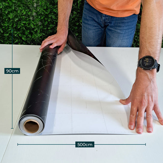 Rolo adesivo decorativo Mármore preto 90cm x 5m