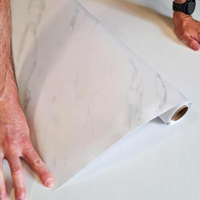 Rolo adesivo decorativo Mármore branco 90cm x 5m