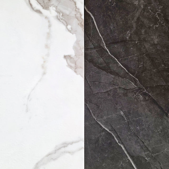 Revestimento vinílico chão e parede LVT dry back mármore preto